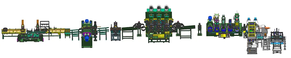 Línea de producción de rines de acero totalmente automática